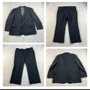 Vintage Hardwick Clothes grey pinstripe suit, size XXL or 44 short